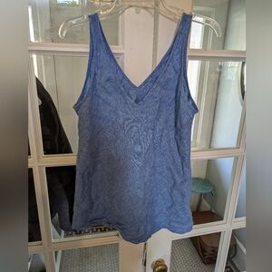 Lilly Pulitzer M sea salt blue Florin sleeveless linen top